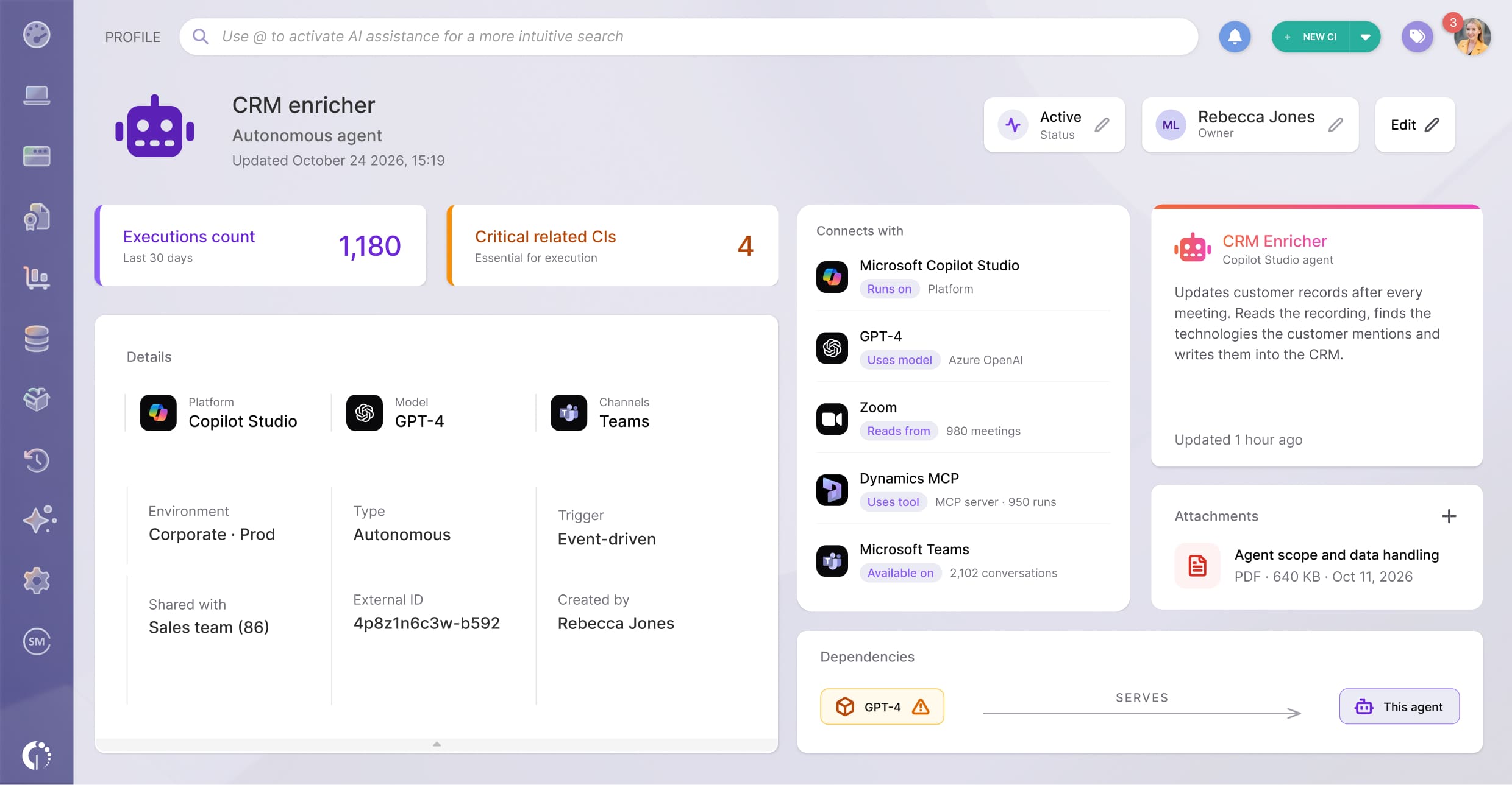 AI Assets explorer in InvGate Asset Management