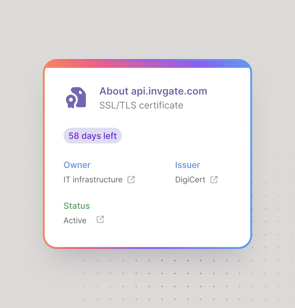 A certificate renewed with time to spare, not a scramble