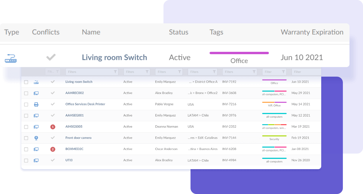 Check assets with upcoming warranty expiration