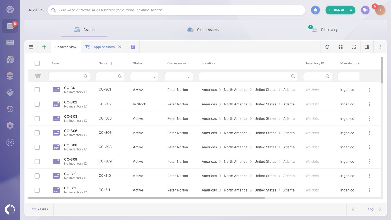 GDPR compliance dashboard tags in Invgate Asset Management.