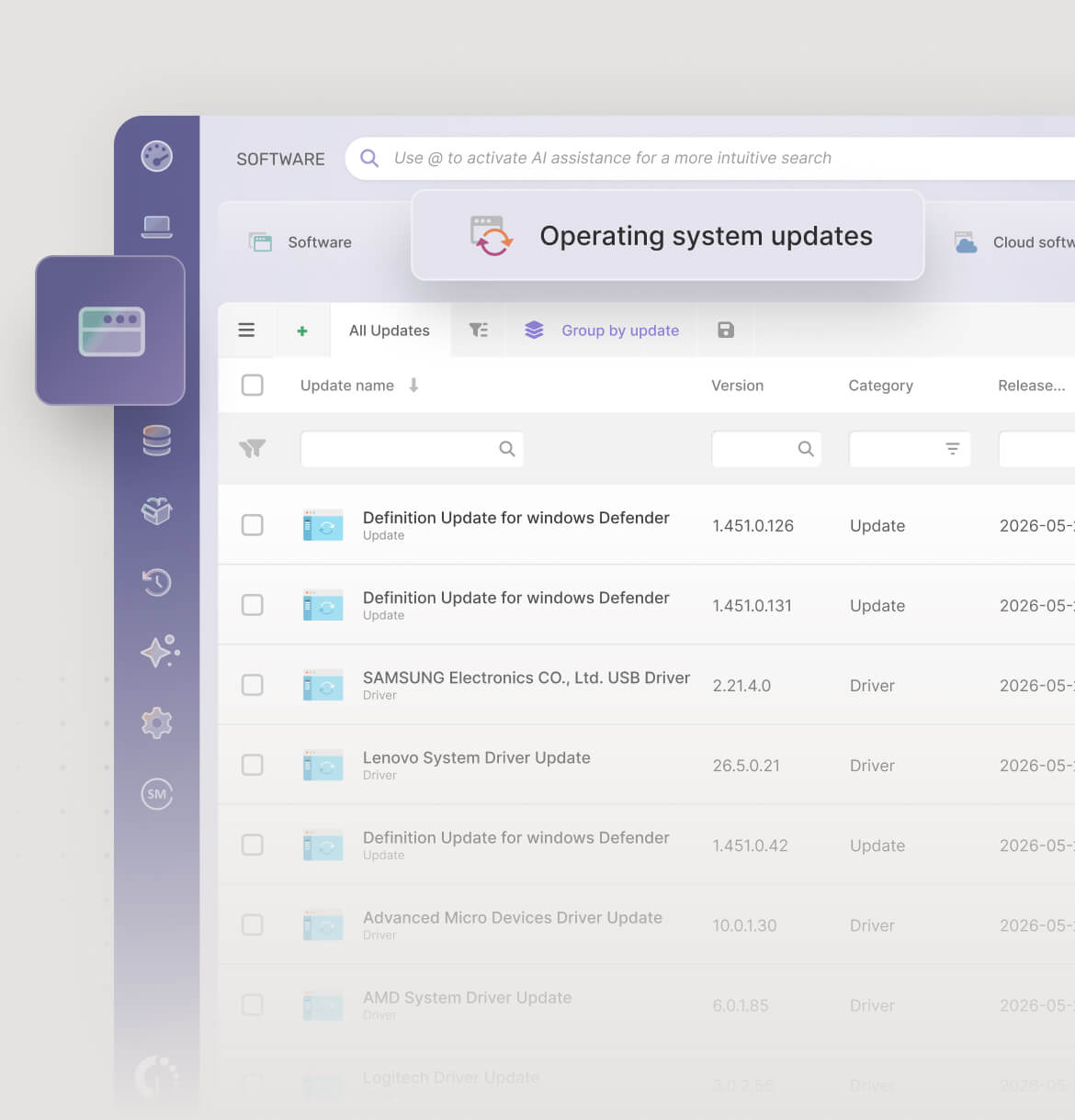 Stay on top of missing software updates