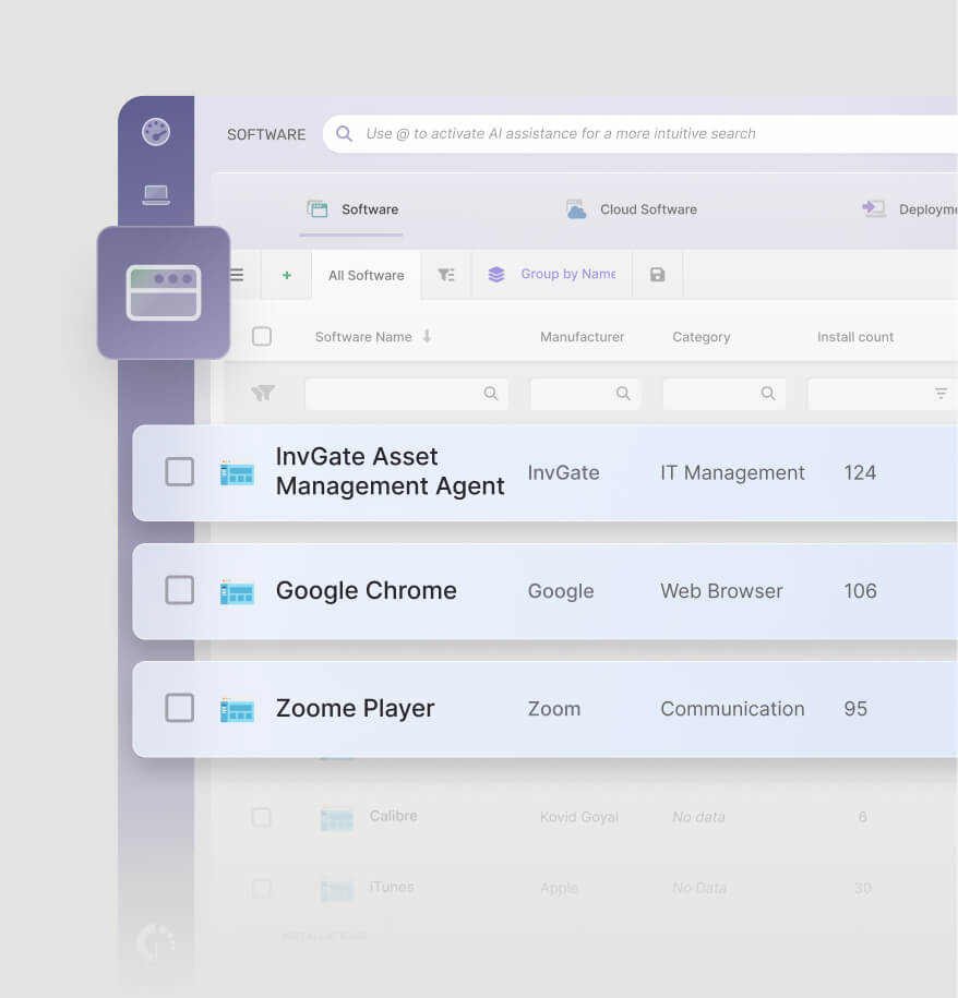 Complete visibility of your software licenses