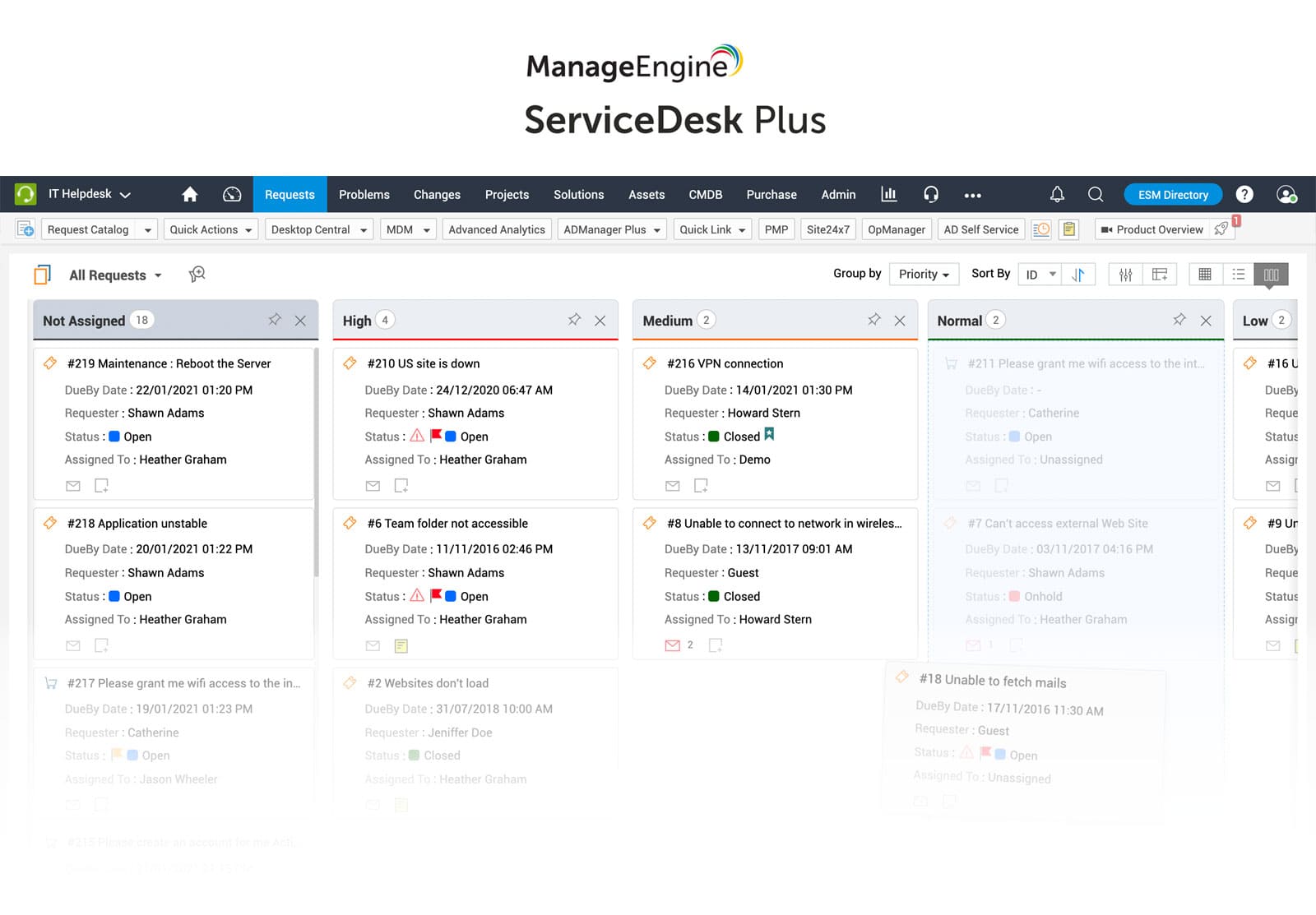 Manageengine interface