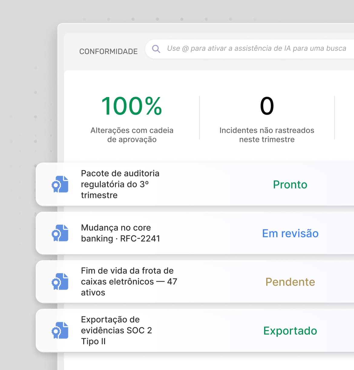 Controle de mudanças, integrado