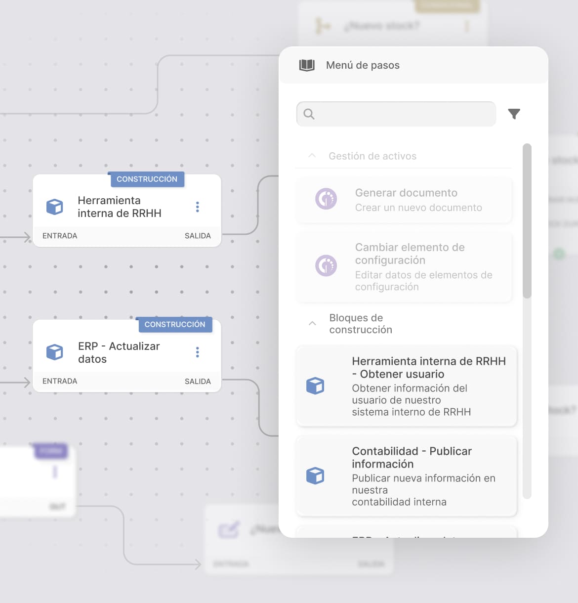 Configuración, no código