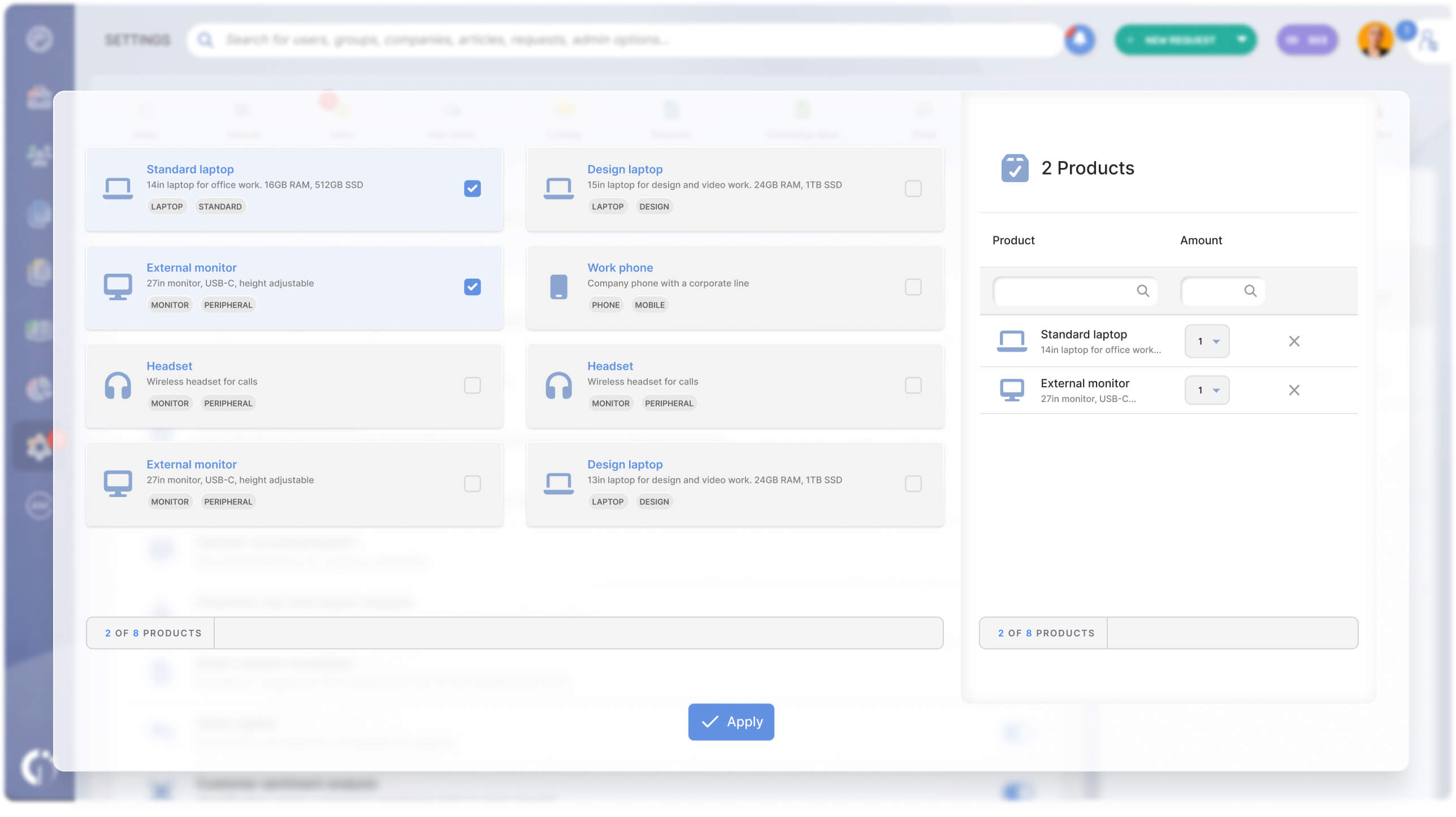 Product Catalog in InvGate Service Management