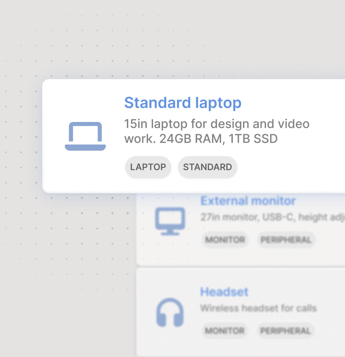 A "standard laptop," whatever's behind it