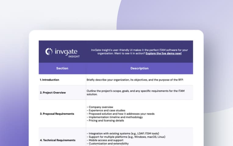 Plantilla RFP de Gestión de Activos