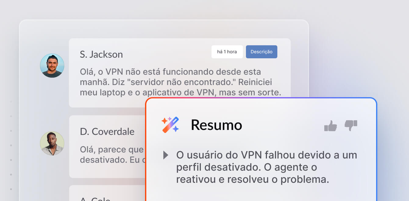 Resumos de tickets com IA