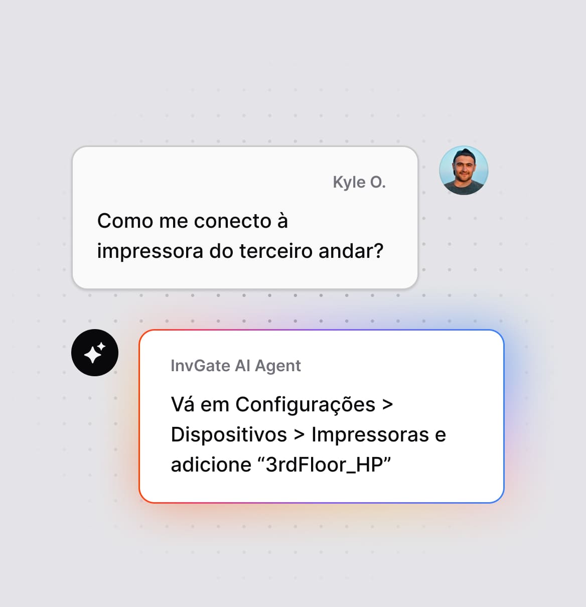 Parece que você está falando com uma pessoa