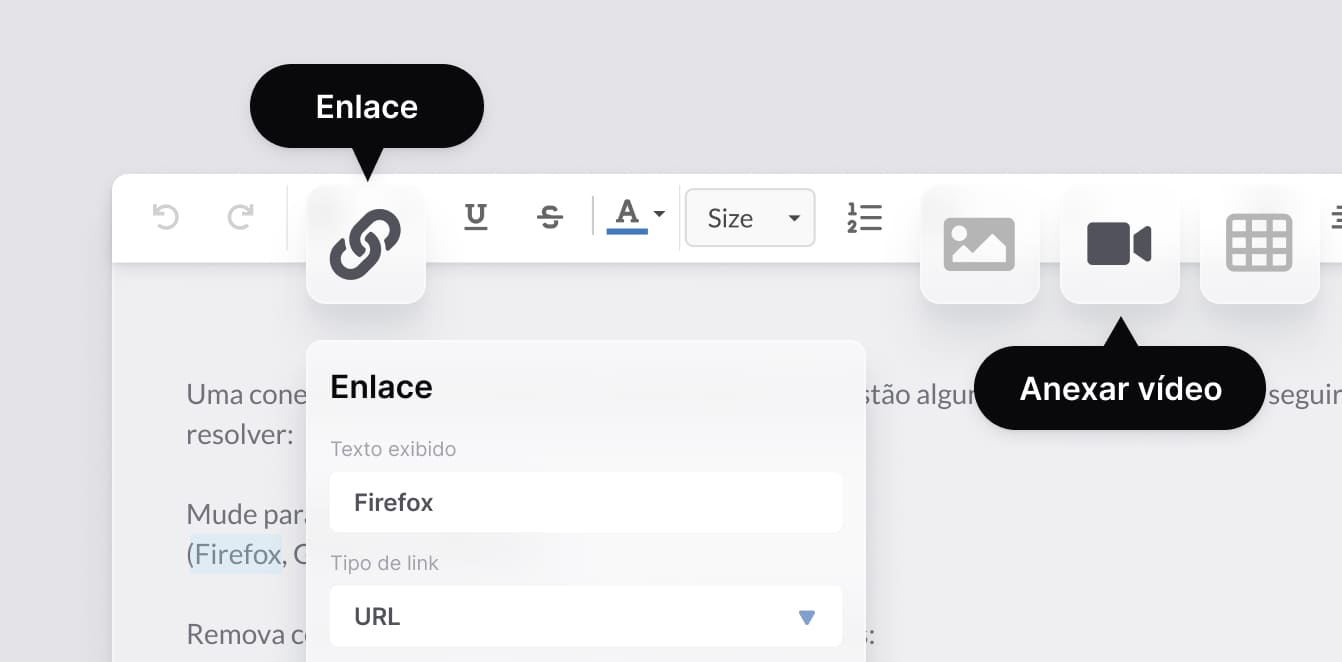 Editor de conteúdo avançado