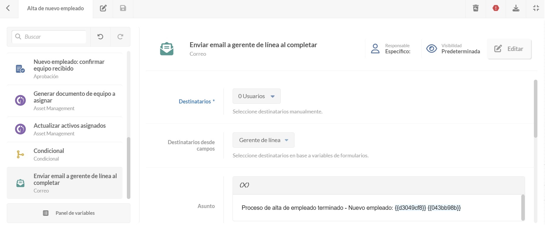 Captura de pantalla del correo de confirmación que cierra el proceso de onboarding en InvGate Service Management.