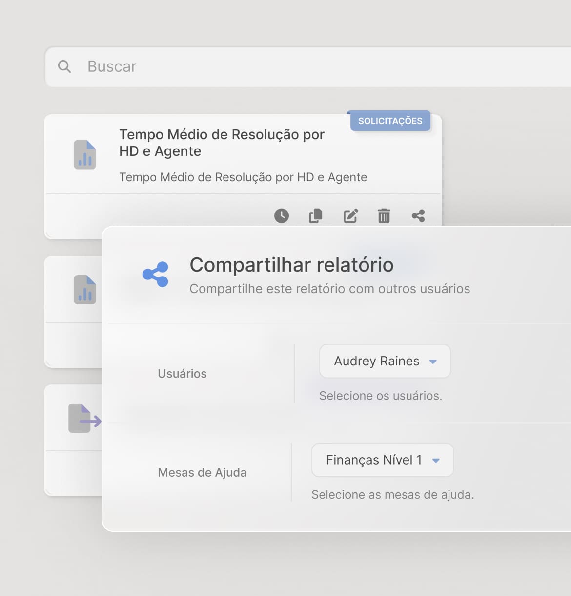 Compartilhamento de análise de datos