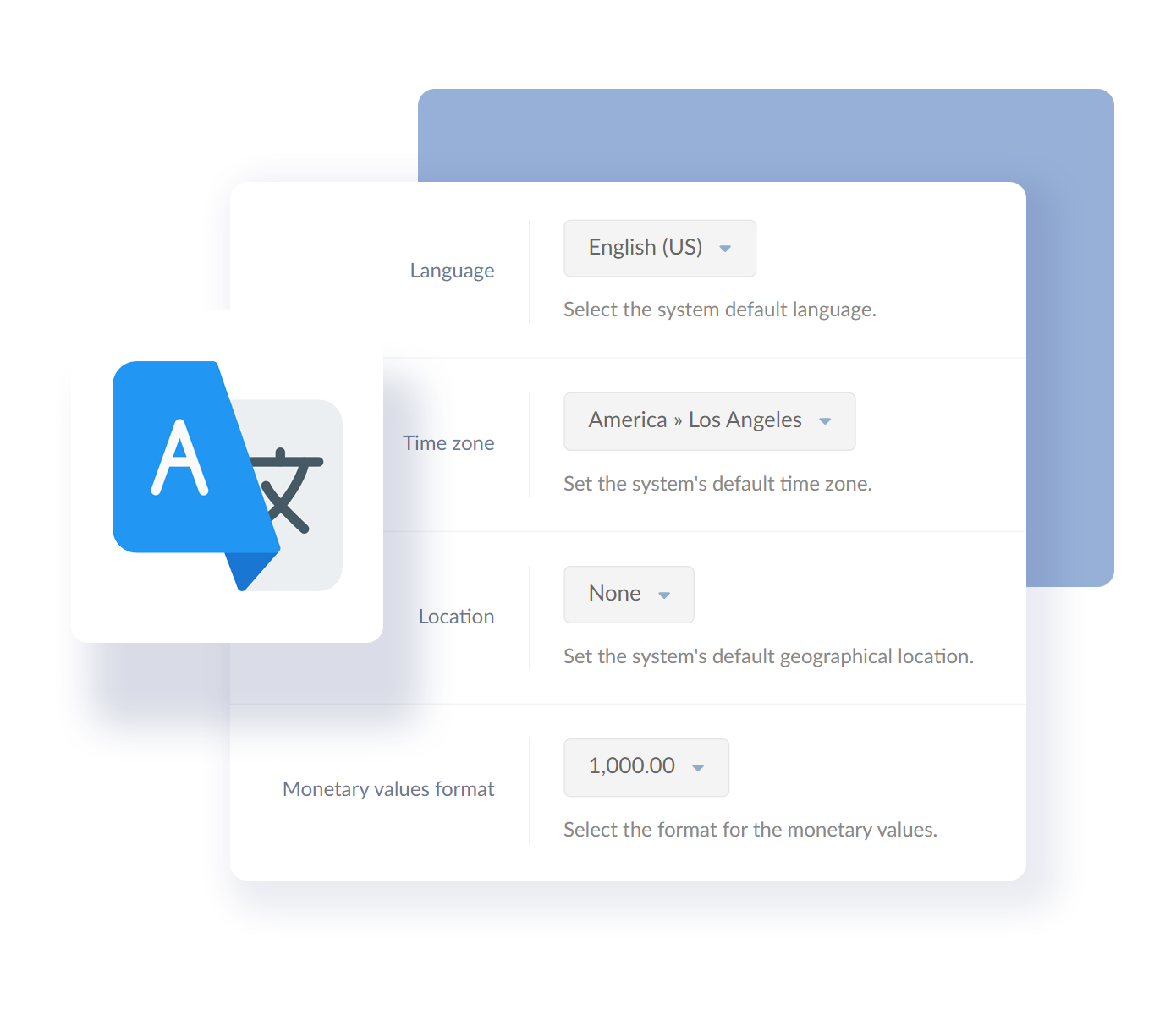 Personalização e configuração