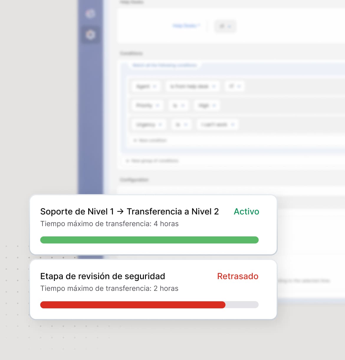 Define OLAs para coordinar equipos internos