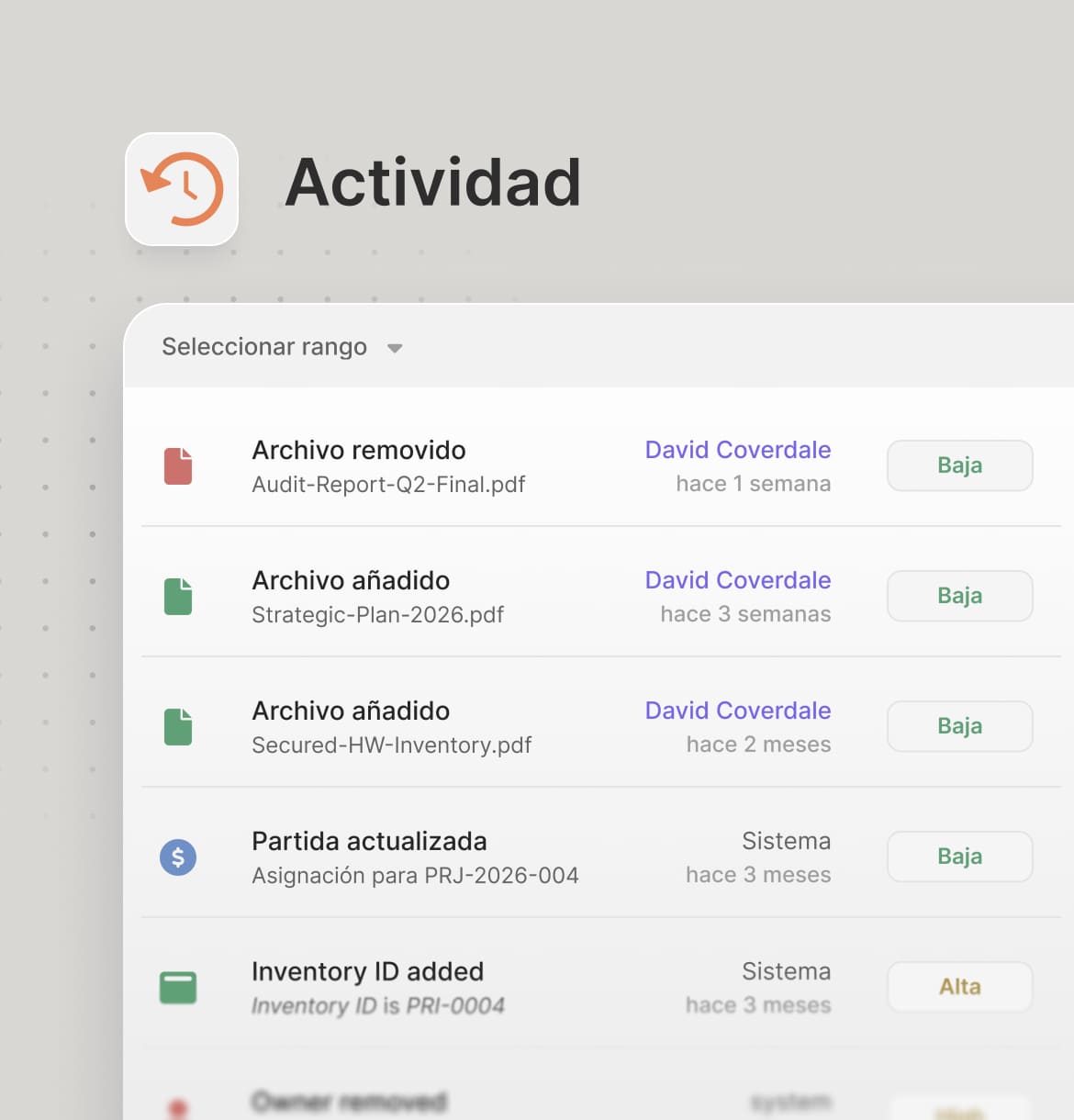 Registro de auditoría y logs de actividad
