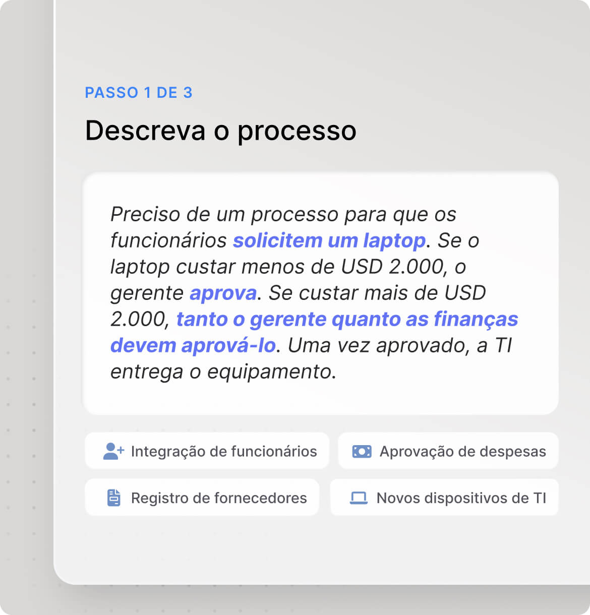 Construa com linguagem simples