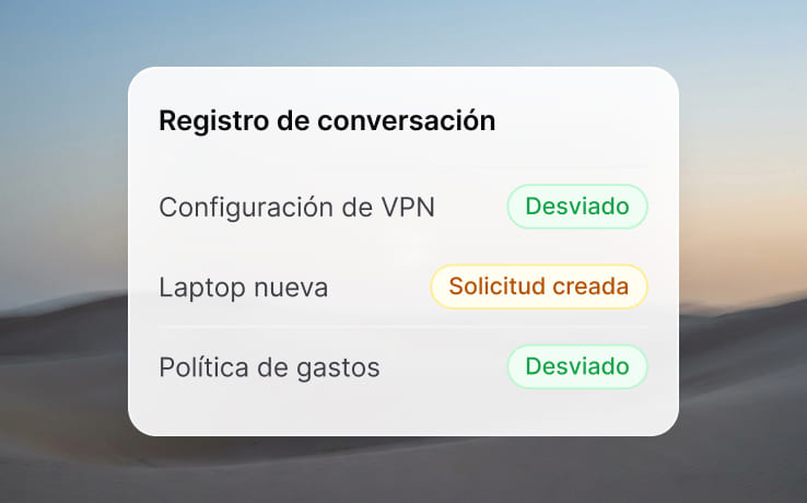 Cada conversación registrada
