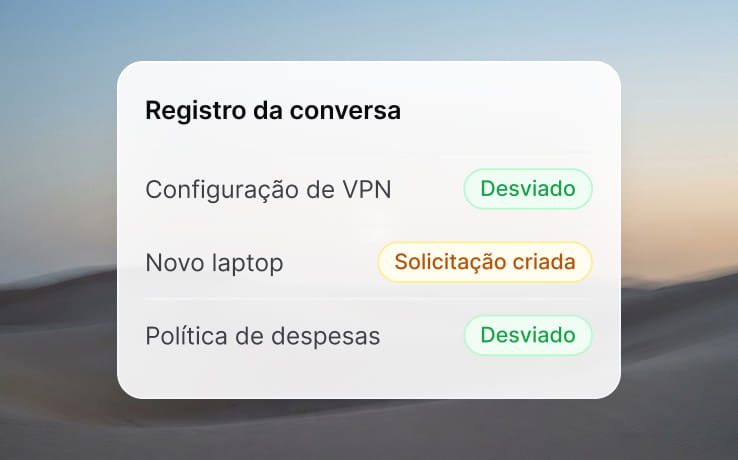Cada conversa registrada