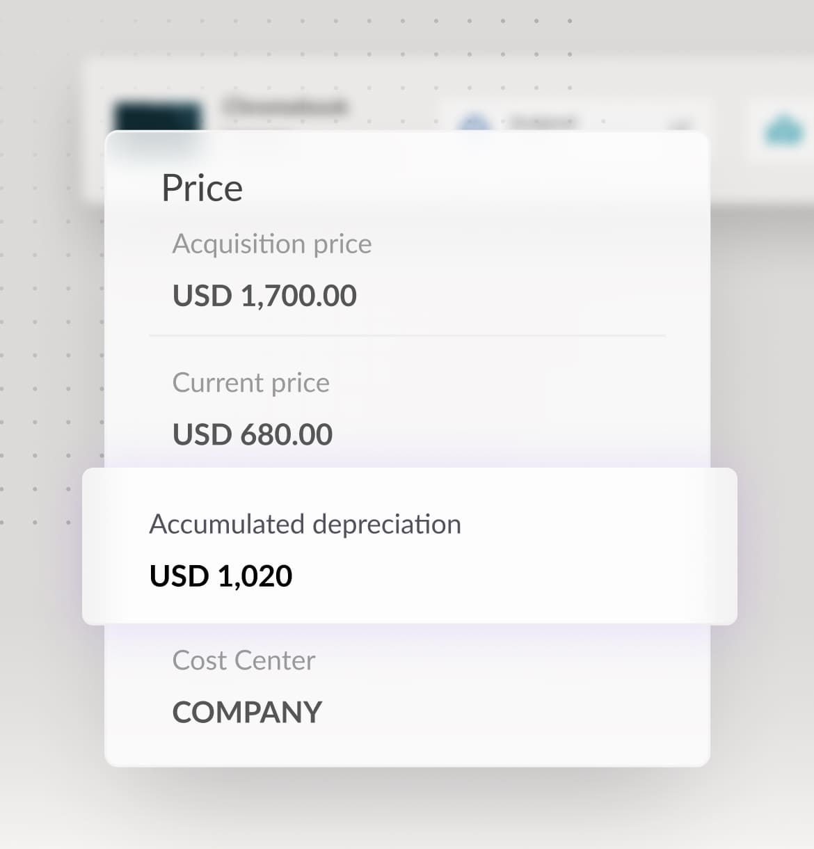 Improve asset depreciation tracking