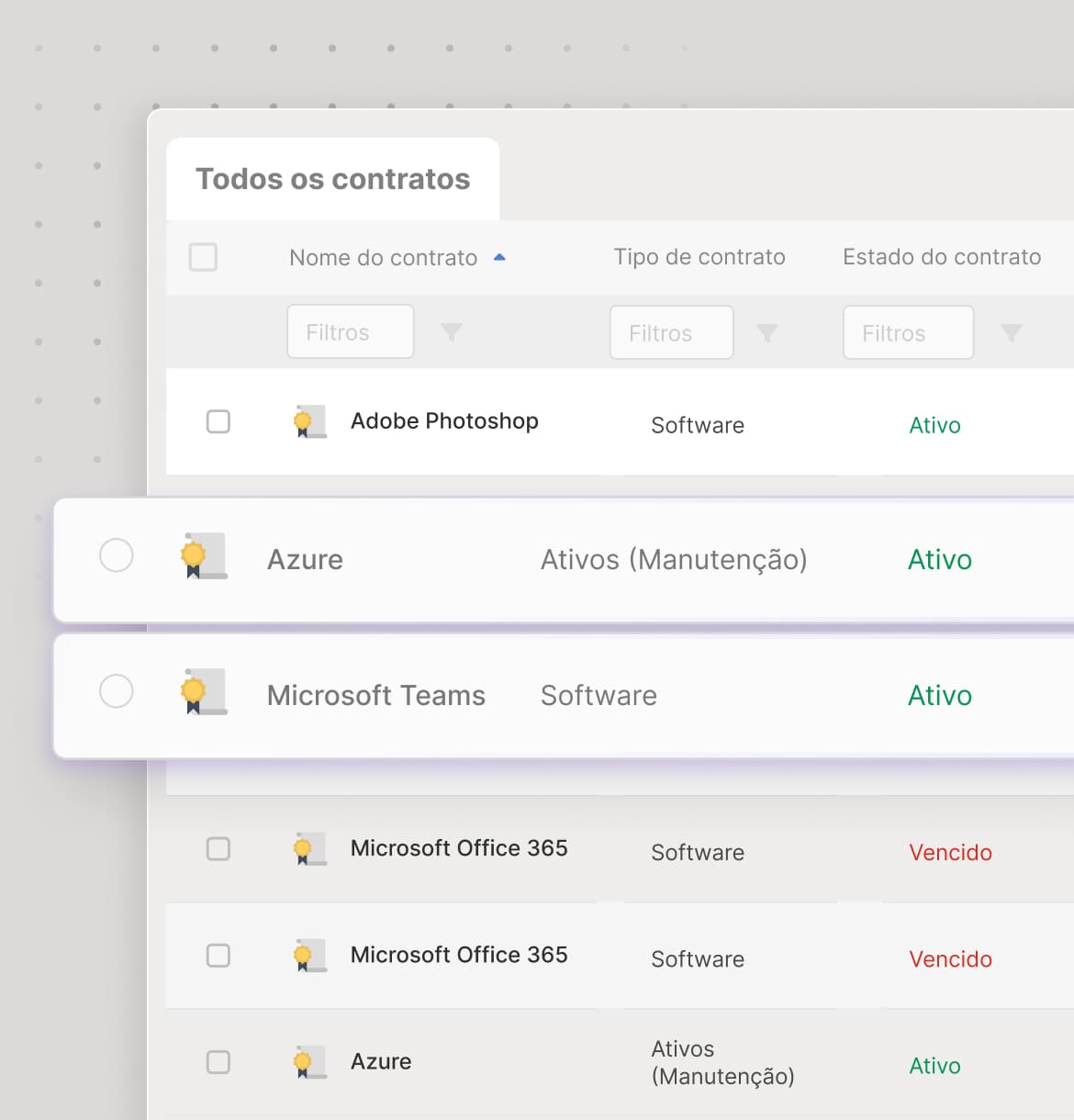 Mantenha-se atualizado sobre contratos com fornecedores