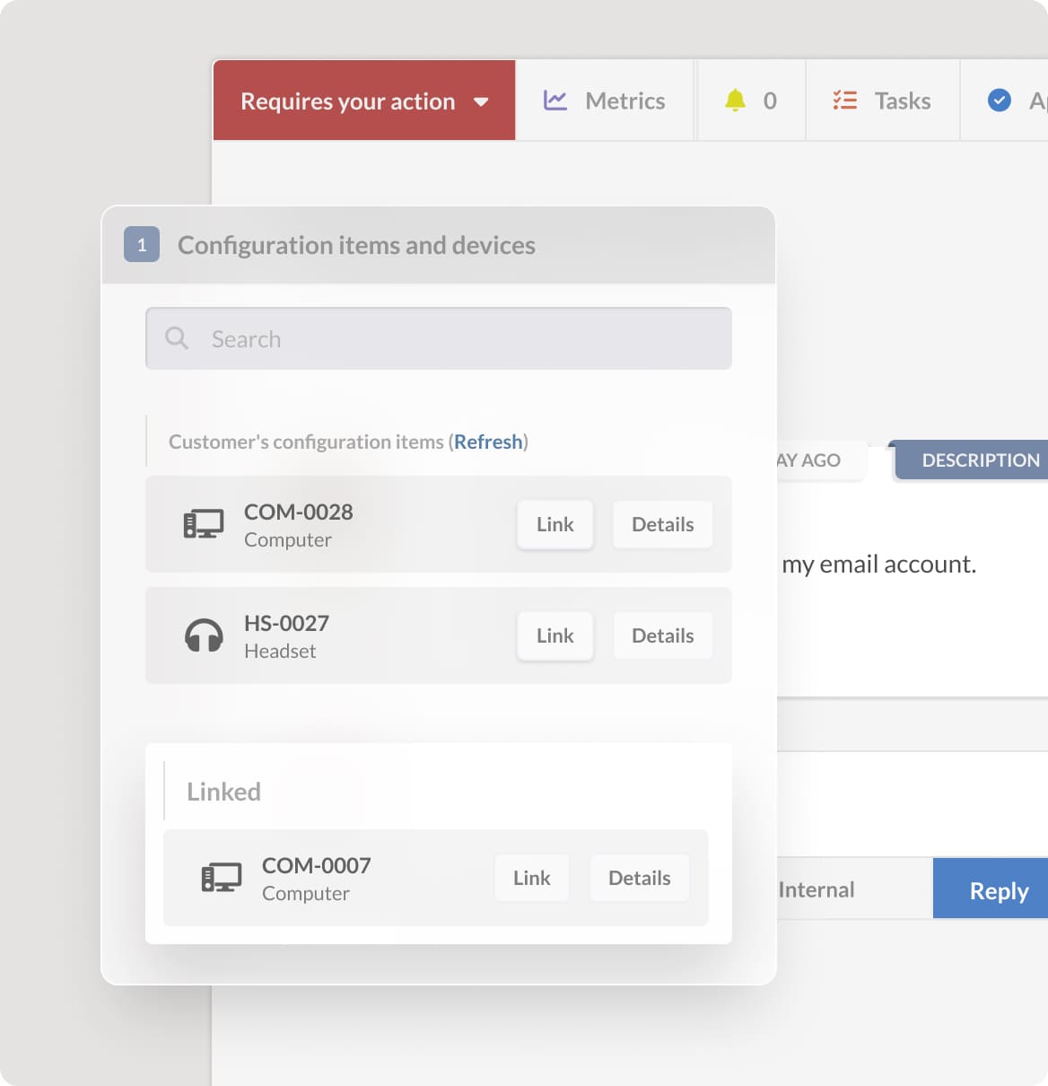 Connect Tickets with Assets